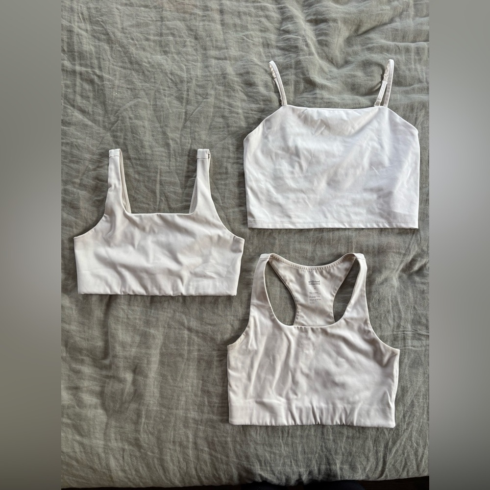Girlfriend Collective Cream Sports Bra Bundle Medium